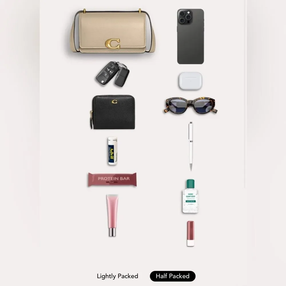 NWT Coach Bandit Crossbody Bag Luxe Refined Calf Leather Black Silver CD724 - Picture 13 of 16